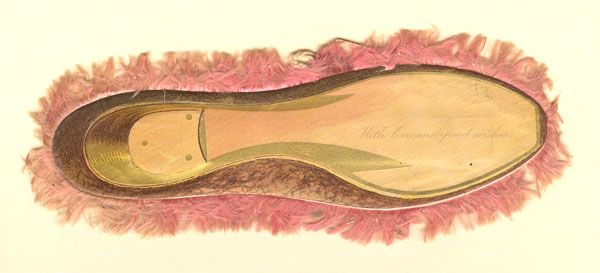 VICTORIAN SHOE SHAPED GREETING CARD~CHROMOLITHOGRAPH  