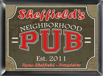 Traditional Beer Pub Bar Styled Signs Groomsman Gift  
