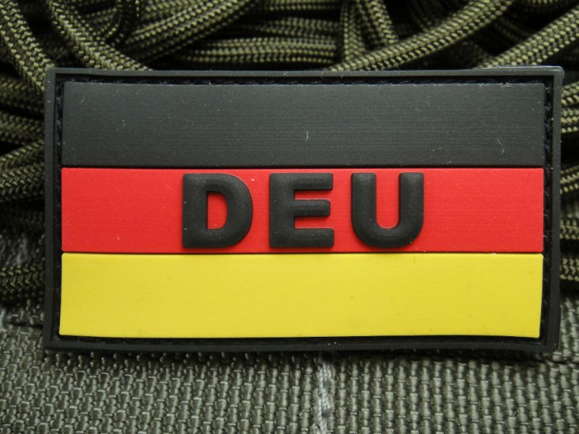 JTG Mini German deutschland Flag DEU PVC/RUBBER 3D Velcro Patch ill 