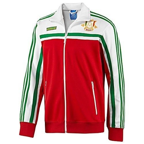 Adidas Originals Mexico Track Top Jacket XL WHITE Light Scarlet O21141 