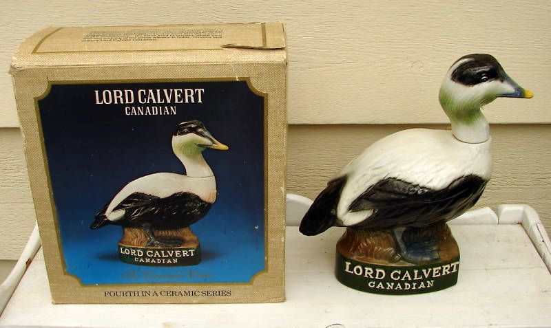 DUCK DECANTER LORD CALVERT CANADA COMMON EIDER BOX 10  