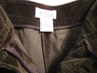 Talbots Woman Size 8 100% Cotton Corduroy Dark Olive Green Winter Long 