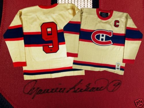 MAURICE ROCKET RICHARD VINTAGE WOOL SIGNED JERSEY  