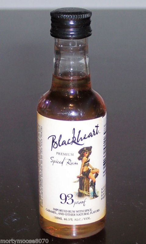 BLACKHEART PREMIUM SPICED RUM 50ML MINIATURE BOTTLE  