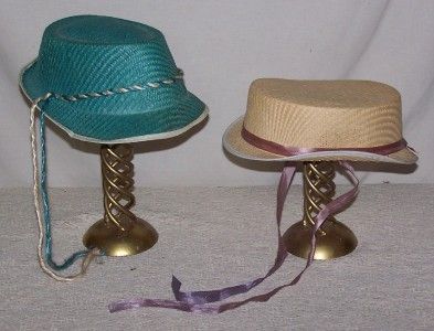 Vintage Kids Woven Straw Like Hats  