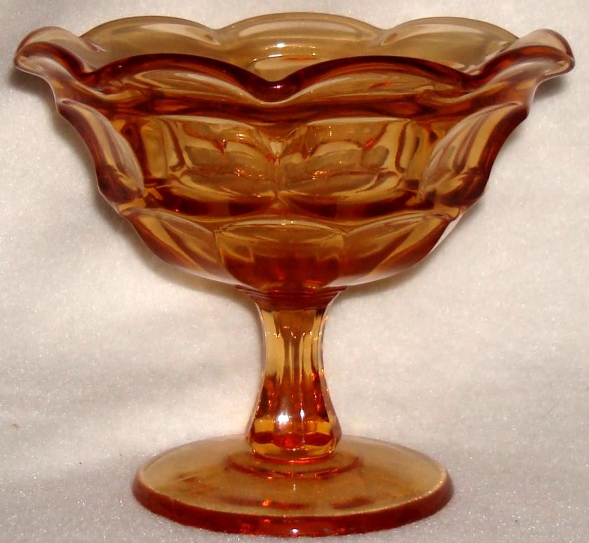 Vintage Westmoreland Glass Golden Sunset Ashburton Pattern Open Mint 