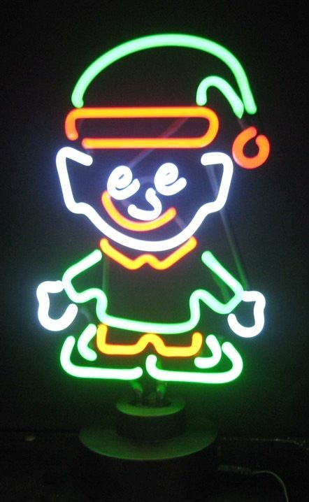 neon sign Elf Christmas Sculpture glass lamp light art  