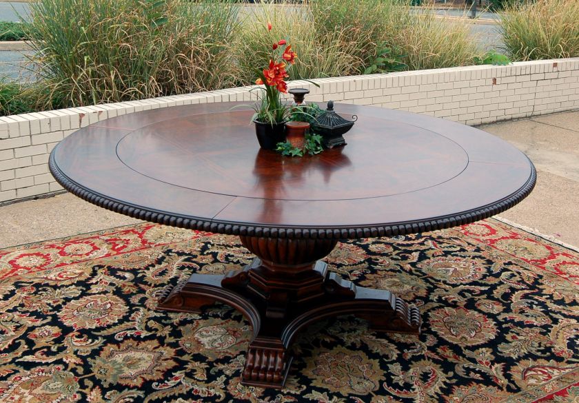 Piece Old World Mahogany Dining Set  