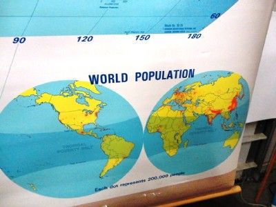   Systems Political World Pull Down Retractable Map 30 25 #34  