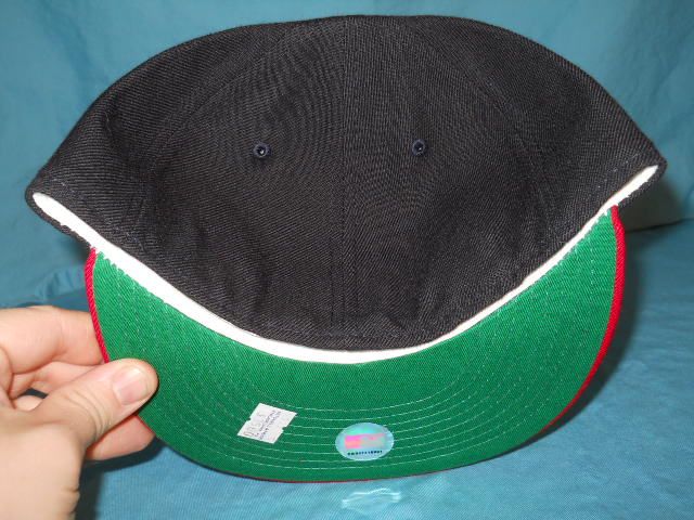 MILWAUKEE BRAVES GREEN BRIM FITTED NEW ERA HAT 7  