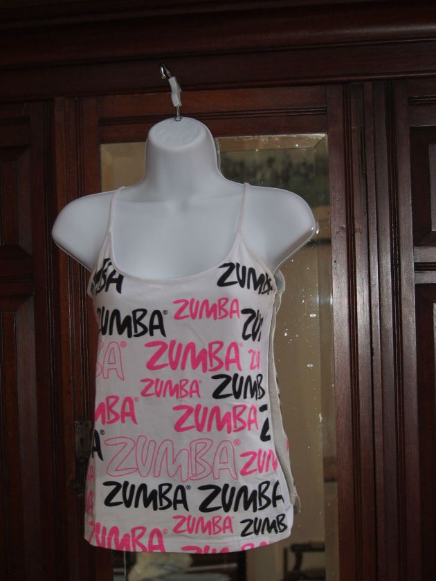   Spaghetti Strap Tank RARE M & L Zumba Love Save a dog 100% charity