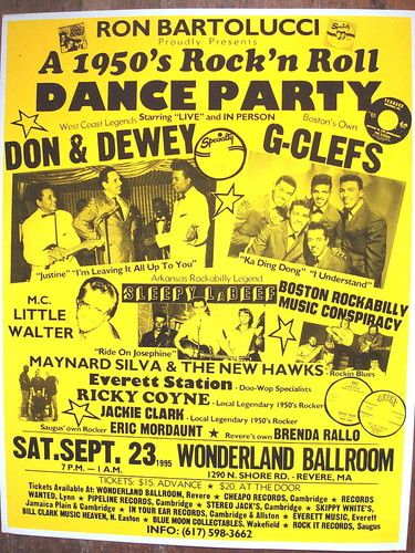 50s RnR DANCE PARTY 95 R&B ROCKABILLY DOO WOP POSTER SLEEPY LaBEEF 