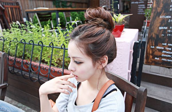 Title  Bun Hair Piece Extension New KOREA JAPAN Woman Synthetic 