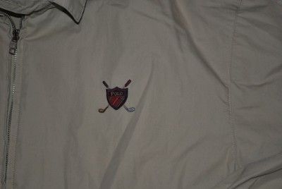 POLO RALPH LAUREN GOLF WINDBREAKER JACKET MEDIUM TAN  