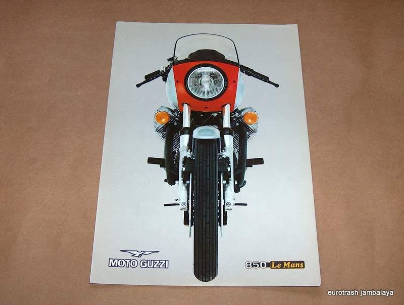 NOS Vintage Moto Guzzi 850 Lemans MK1 Brochure Excellent RED  
