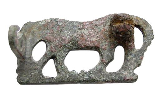 ROMAN ZOOMORPHIC BRONZE FIBULA  