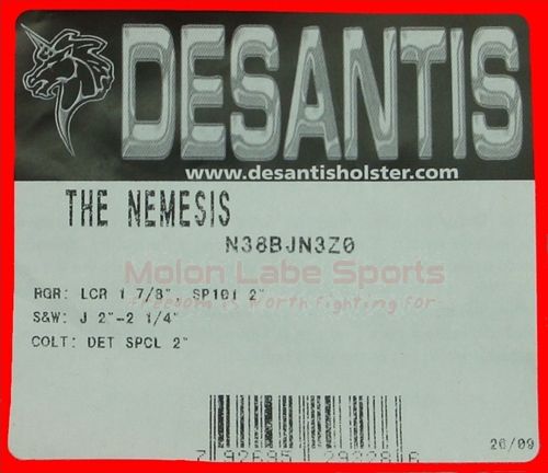 DeSantis Nemesis Holster   S&W J Frame, Ruger LCR  