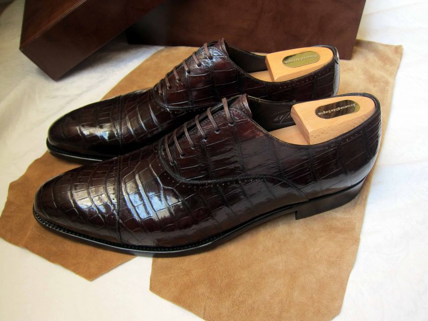 NEW Ermenegildo Zegna ALLIGATOR Limited Edition $7k Couture Shoes 11EE 