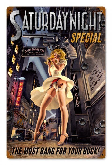 SATURDAY NIGHT SPECIAL METAL SIGN  