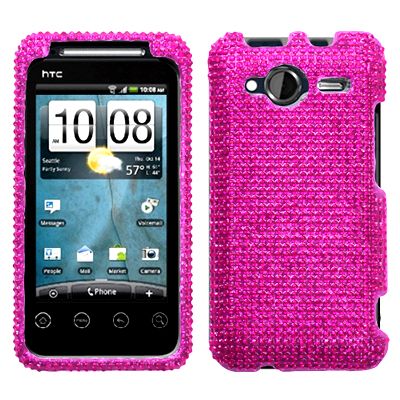 BLING Phone Cover Case 4 HTC EVO Shift 4G Sprint PINK H  