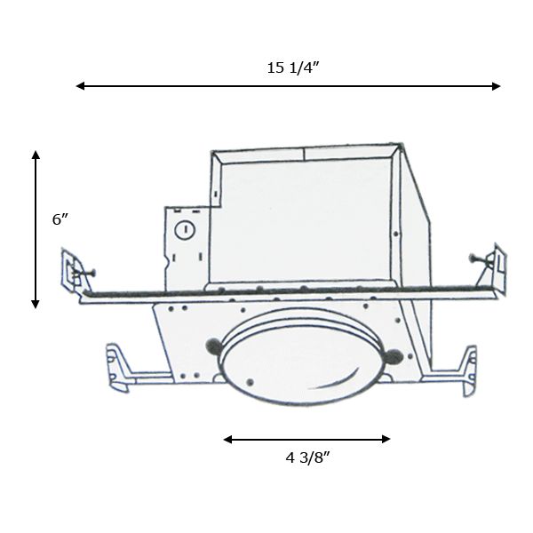 IC AIR TIGHT RECESSED Housing CAN&BLACK TRIM SET  