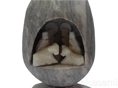 NATIVITY HANDCARVED GRAY HUAMANGA STONE PERU CHRISTMAS  