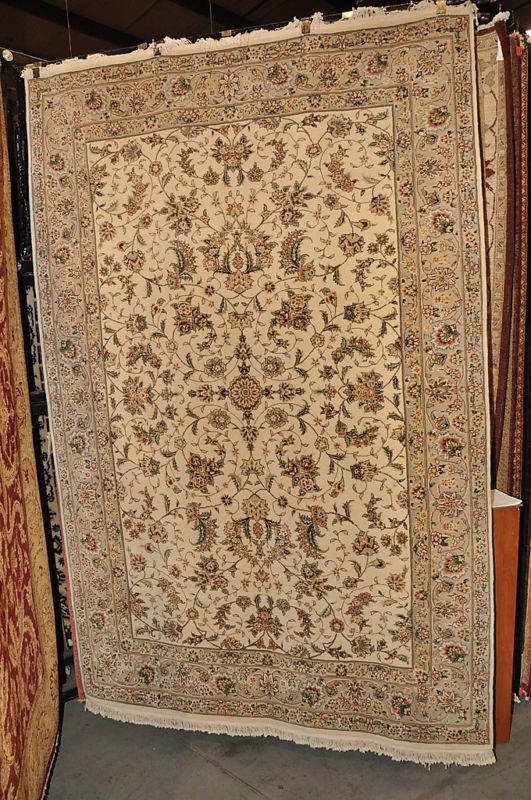 FINE 6x9 SILK & WOOL HANDMADE AREA RUG ORIENTAL CHINA  