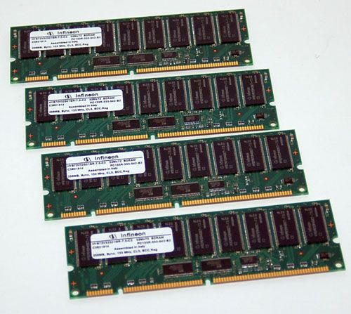   c2 256mb pc133 sdram 32mx72 168 pin ecc registered cl cast latency 3