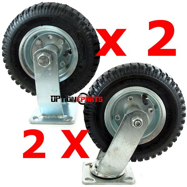 RIGID 2 SWIVEL 8 AIR TIRE CASTER WHEEL INDUSTRIAL HQ  