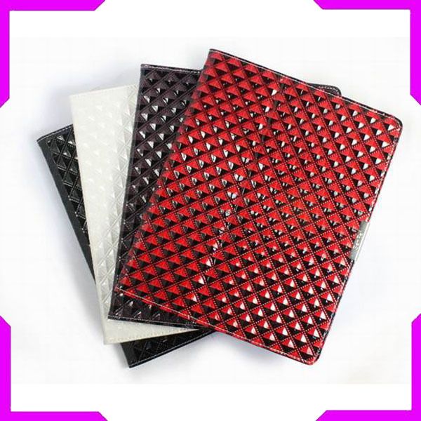 Diamond Style Leather Case Cover For Apple Ipad 2 2nd  