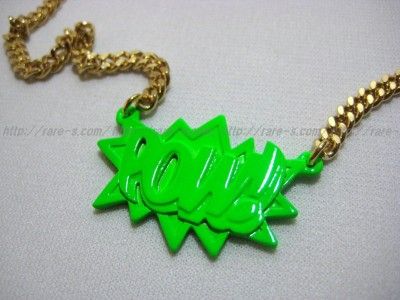 ANTONIO MURPHY&ASTRO AMBUSH POW NECKLACE NEON GREEN NEW  