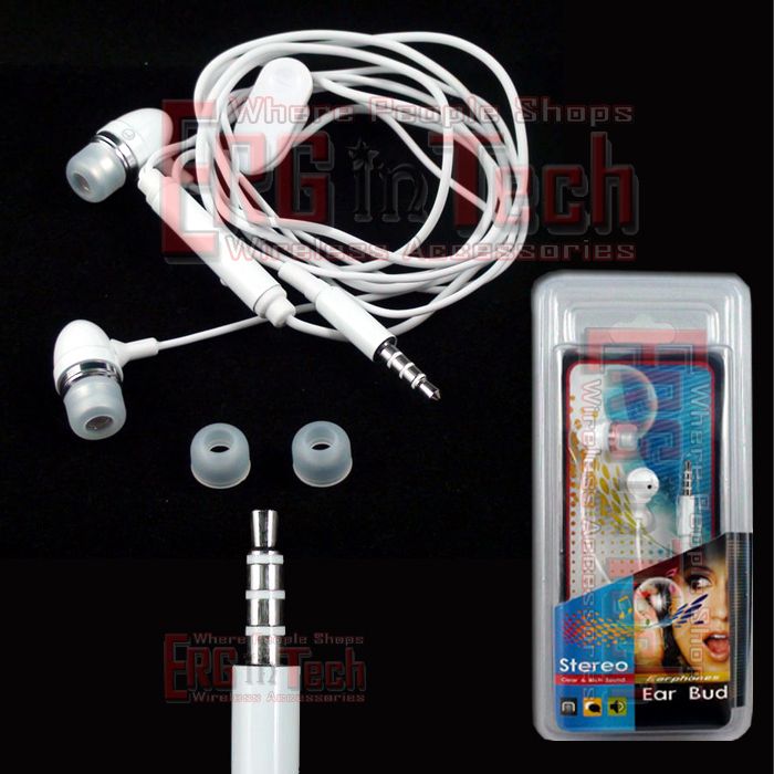 Stereo HiBass Handsfree Earbud For ATT Apple iPhone 3G 8GB 16GB  