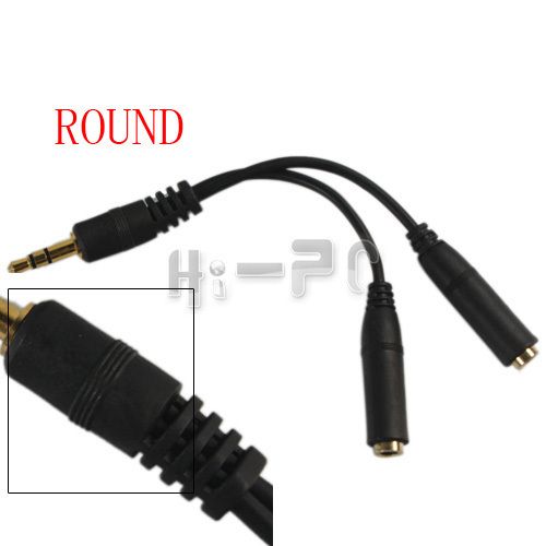 5mm Audio Y Splitter Cable for Speaker and Headphones  