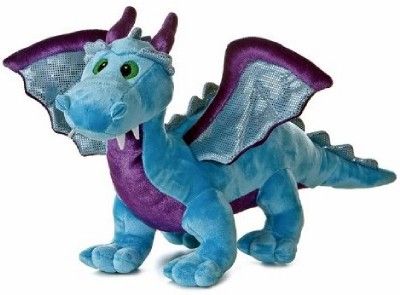 14 Aurora Plush Blue Dragon Stuffed Animal Toy NEW  