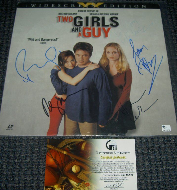 GIRLS & GUY AUTO LASERDISK SIGNED GAI DOWNEY H GRAHAM  