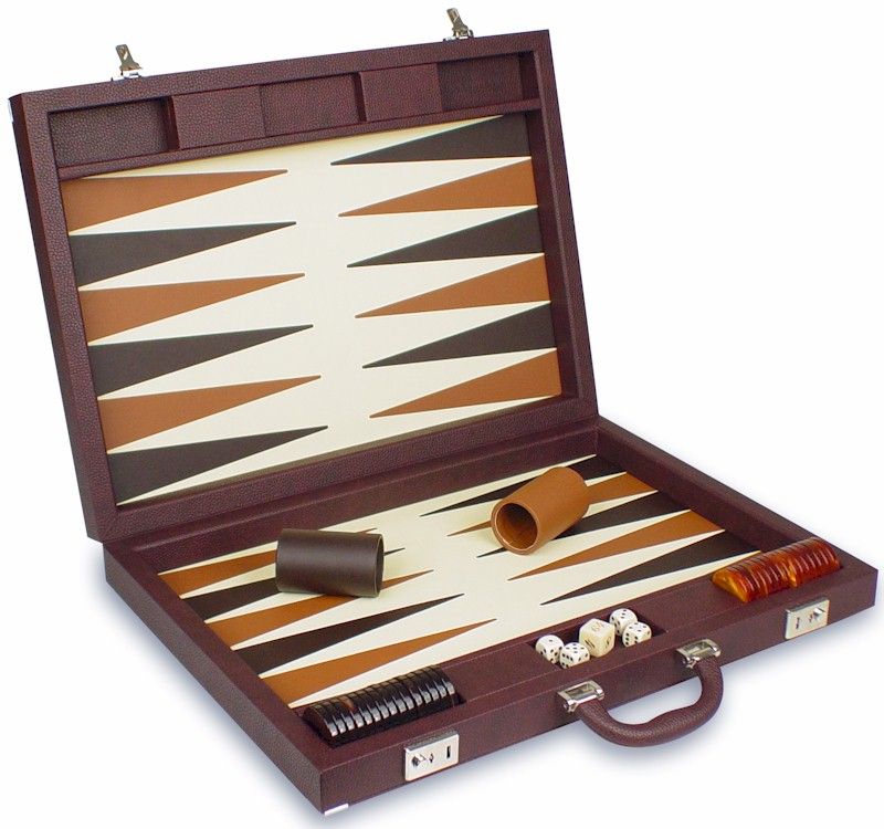 Dal Negro Brown Tournament Backgammon Set  