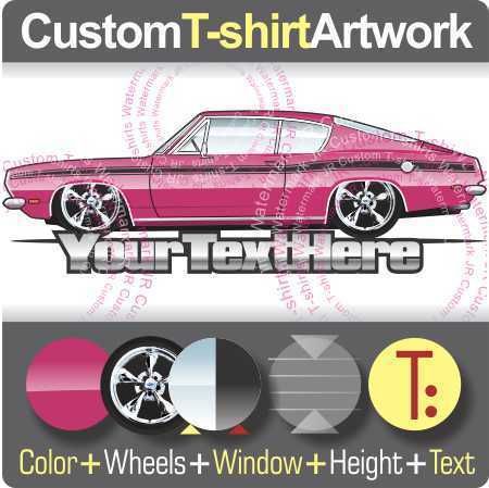 Custom T shirt for 1966 67 1968 69 Plymouth Barracuda Formula S 340 