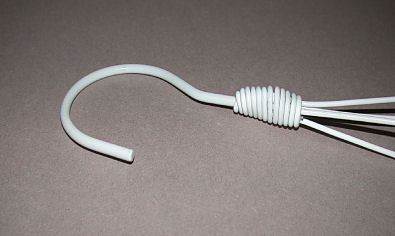 Strand Wire Basket Hanger 22 White Plastic Coated  