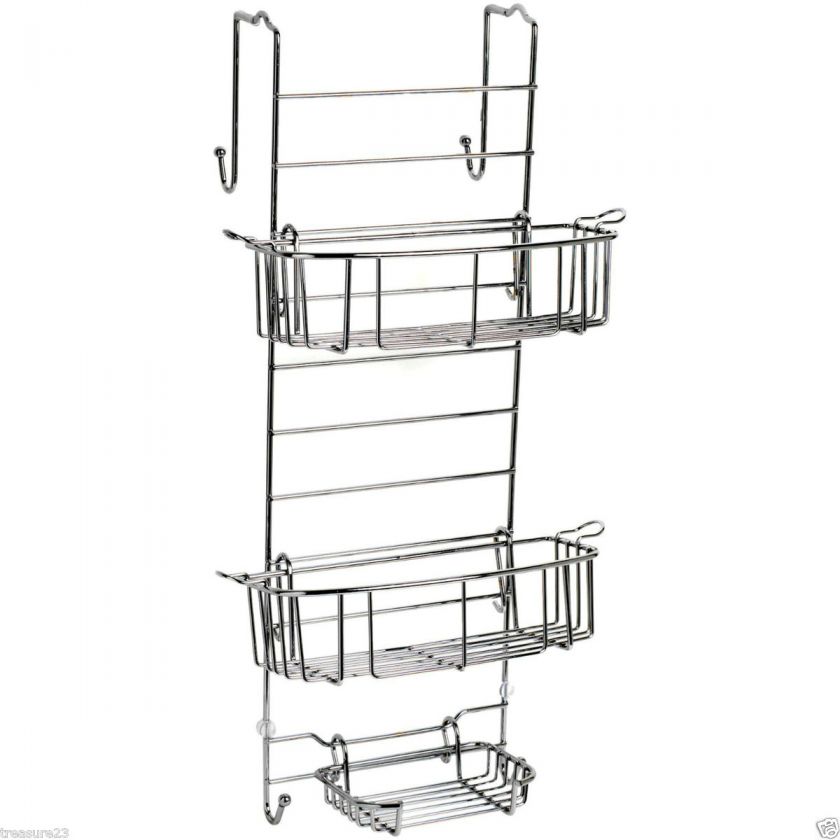   Products 7803SS Bathstyles Over the Shower Door Caddy Chrome  