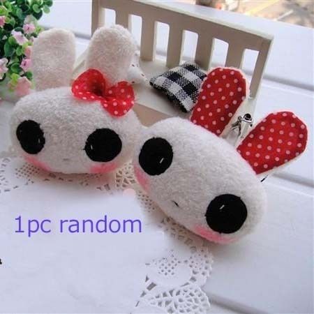 1pc Lovely Plush Big Eye Rabbit Cell Phone Strap Charm  