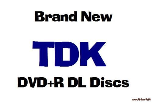 Blank TDK DVD+R DL Dual Layer 8X 8.5 GB Discs  