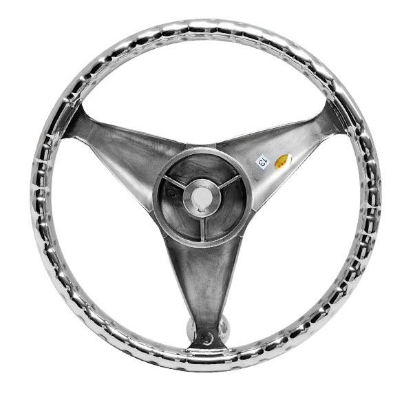 TRACKER STAINLESS STEEL 13 1/2 in BOAT STEERING WHEEL  