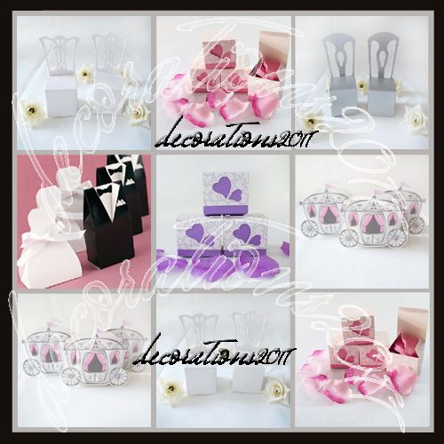 50PCS Tuxedo Wedding Dress Gown Favor Boxes Gift Boxes  