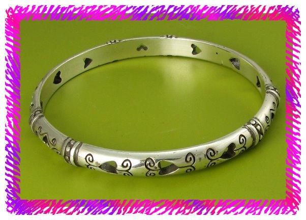 BRIGHTON SHOT THRU HEART Bangle Bracelet NWotag  