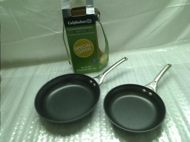 Calphalon Contemporary Nonstick 10  and 12 Inch Omelet Pans, Set of 2 