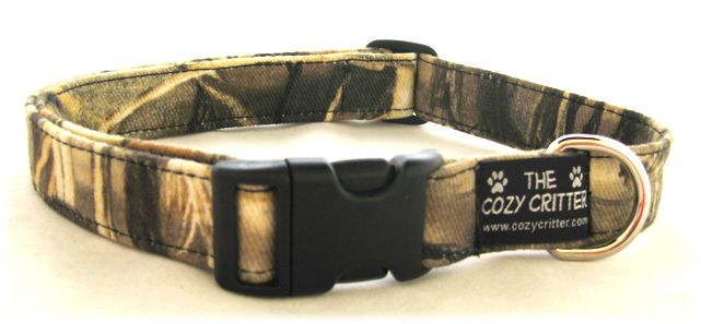 Woodland Camouflage Hunting Camo Army Green Dog Collar  