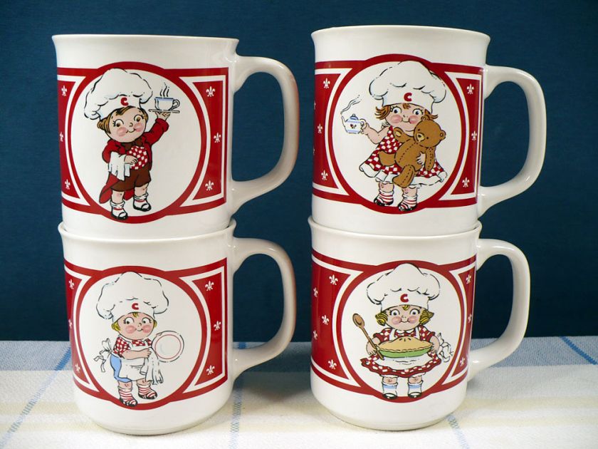 Set of 4 CSC Campbells Soup Kids Advertising Coffee Mug Cup Lot 