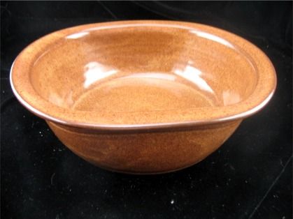   Jugtown Ware Brown Speckled Glazed Redware Bowl North Carolina Pottery