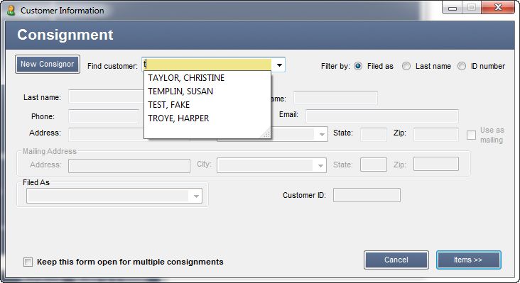 Consignment, Invoice, Customer invoicing software   POS  