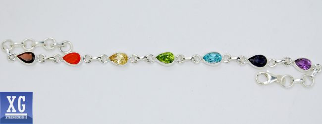   HEALING CHAKRA BRACELET 925 STERLING SILVER BRACELET JEWELRY  